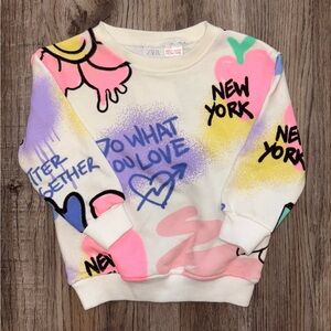 NEW W/Tags Baby Girl Graffiti Sweatshirt